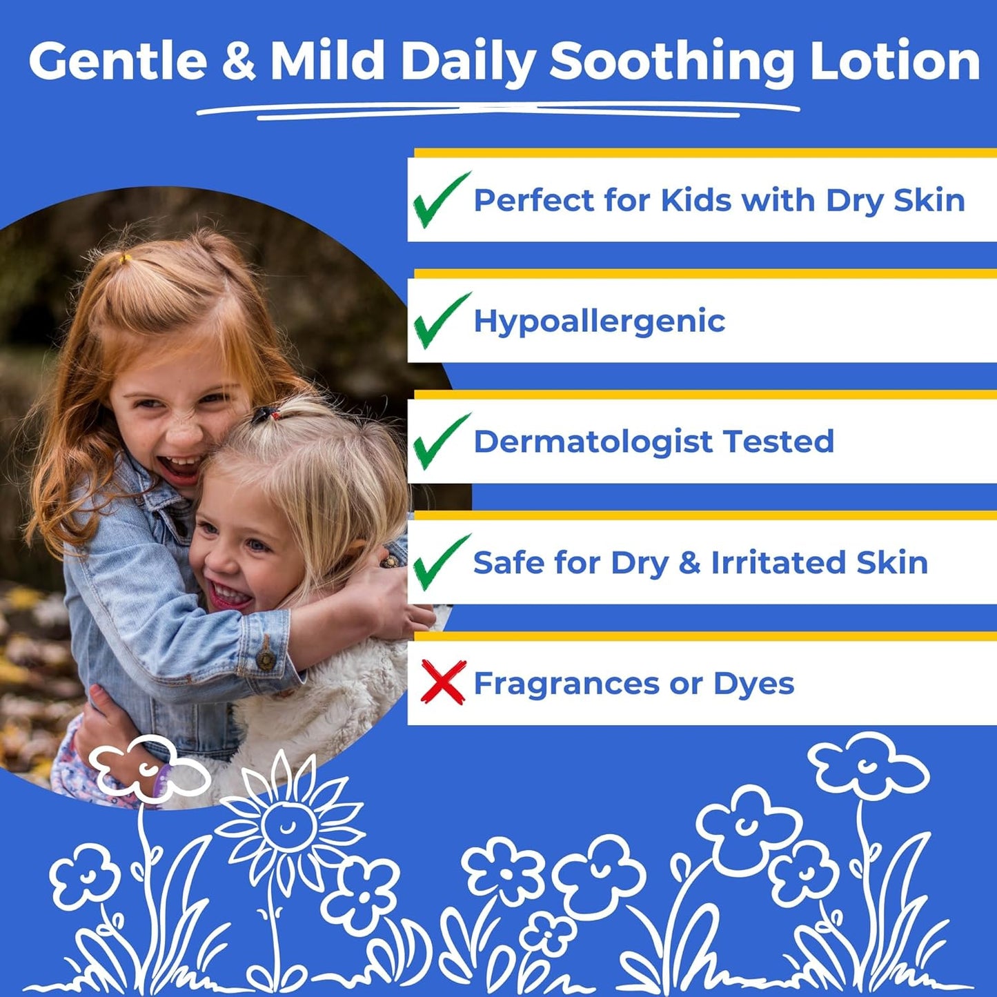Skiennix Kids Lotion - Natural Daily Moisturizer - Plant-Based & Non-Toxic - Gentle, Hypoallergenic, Fragrance-Free