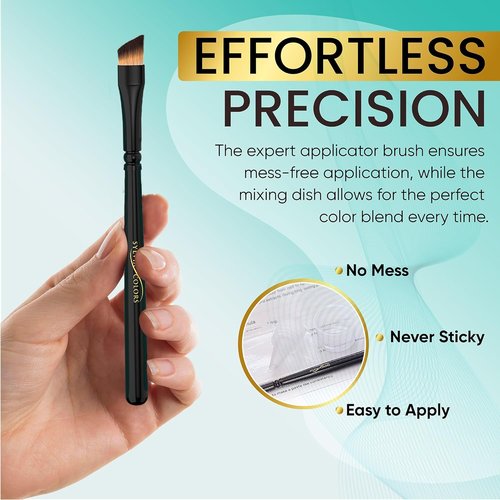 Professional Dark Brown Hair Tint Kit - Waterproof Root Touch-Up Color, 25ml | Lasts 4-6 Weeks, 40 Applications