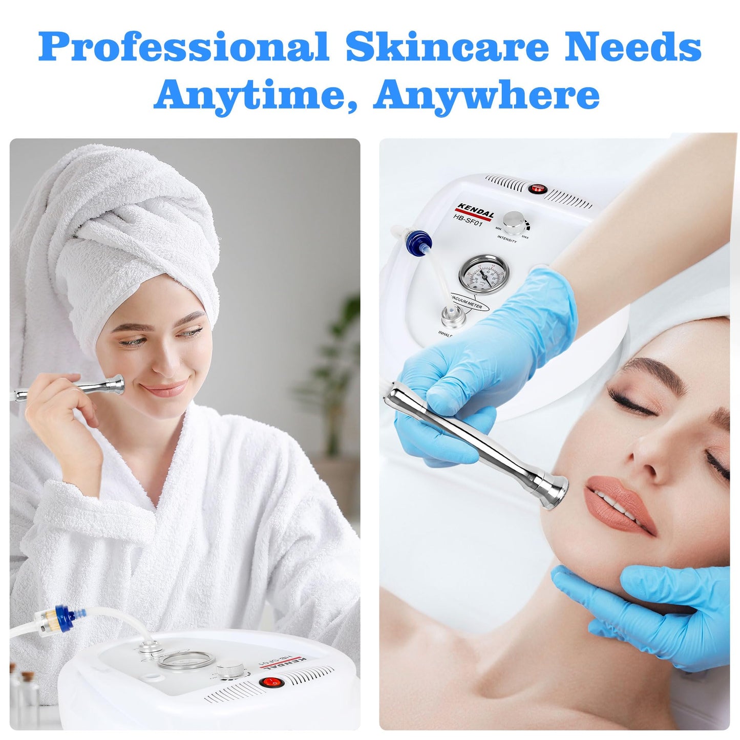 Diamond Microdermabrasion Machine, Kendal Professional Dermabrasion Facial Spray Skin Care Device, Vacuum Blackhead Removal and Spray Moisturizer, Esthetician Supplies, Also for Home Skin Care