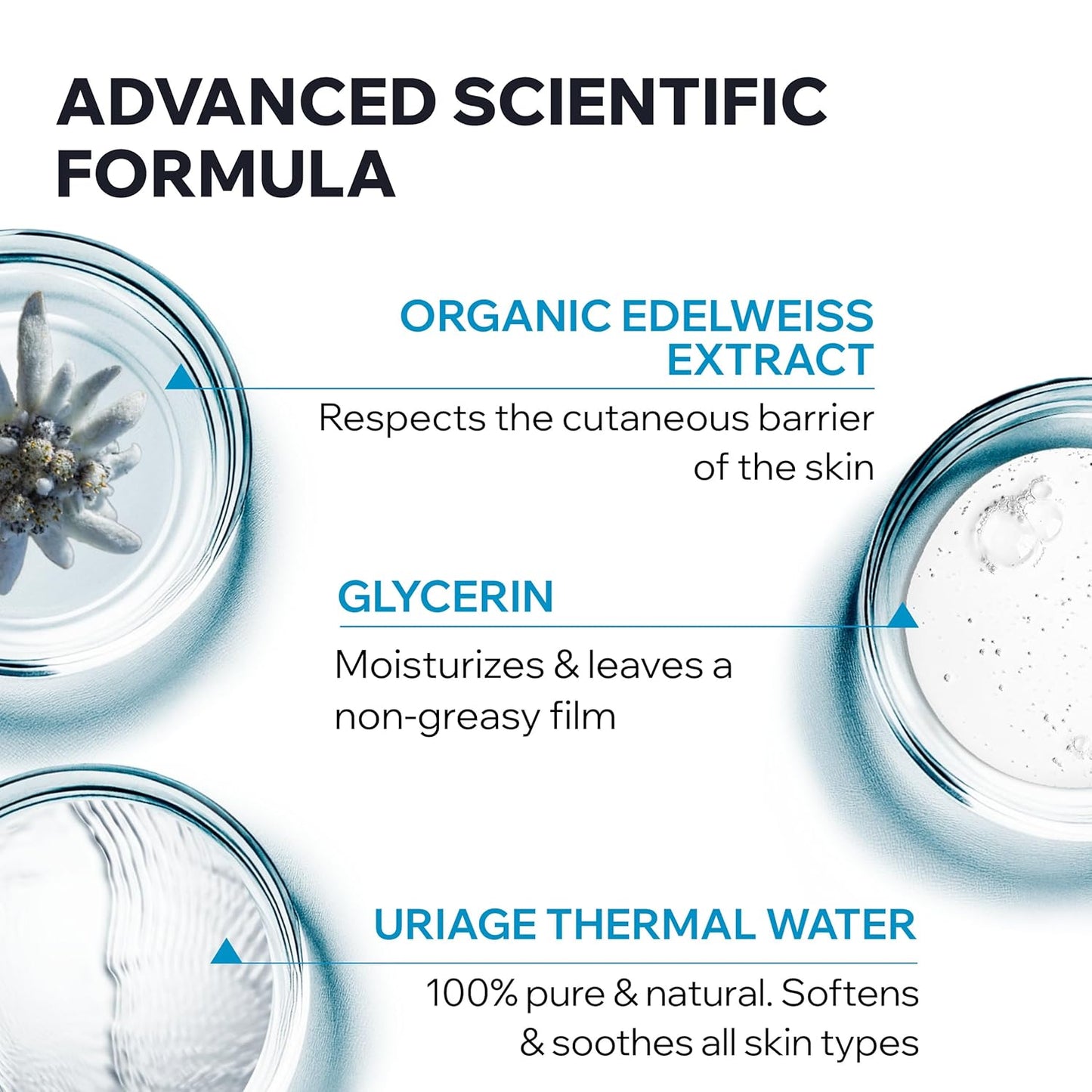 Uriage Face Cleanser - Ultra-Soft Airy Foam Makeup Remover with Edelweiss | Soap-Free, Floral Fragrance