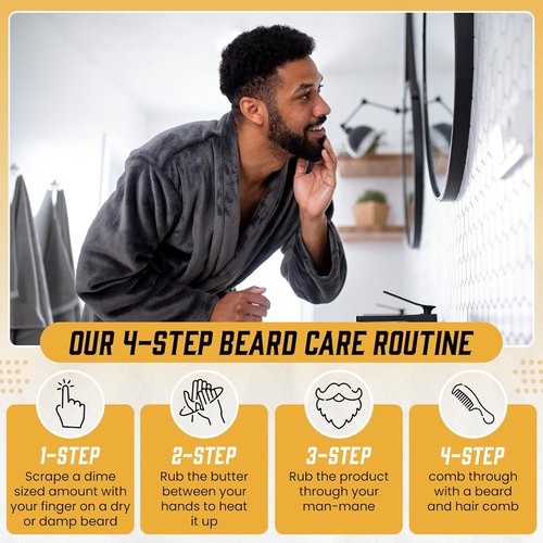 Regine Switzerland Lard Infused Beard Butter - Non-Greasy All-Natural Formula | Unscented 5.5 oz