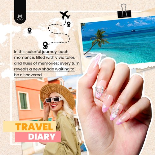 beetles Gel Polish Kit - 36 Colors Nail Kit Pink Purple Cat Eye Polish Set With 4pcs Base and Glossy Matte Glitter Top Coat Travel Diary Soak off Uv Gel Manicure Gift for Women