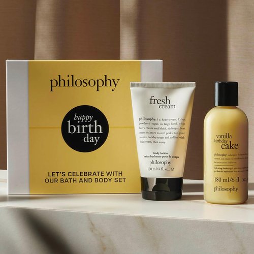 Philosophy Happy Birthday Gift Set | 2-Pc. Vanilla Cake Shower Gel & Fresh Cream Lotion - Moisturizing Duo