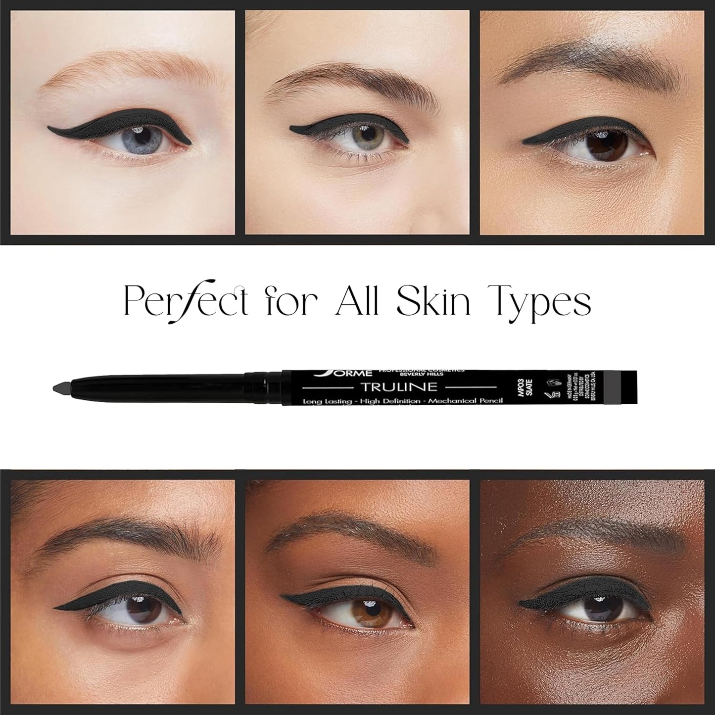 SORMÉ Truline Eyeliner Pencil - Waterproof Gel Formula with Vitamin E & Rich Pigment - 0.1 Ounce - Stone