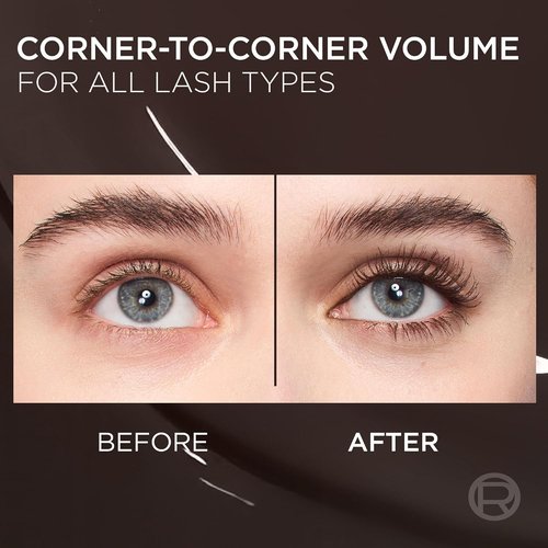 L'Oreal Paris Voluminous Panorama Mascara - Brown, Volumizing & Lengthening, Longwear & Smudge-Resistant