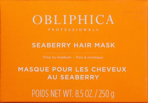 Obliphica Seaberry Hair Mask - Deep Conditioning Treatment for Dry, Frizzy Hair - 8.5 Ounce