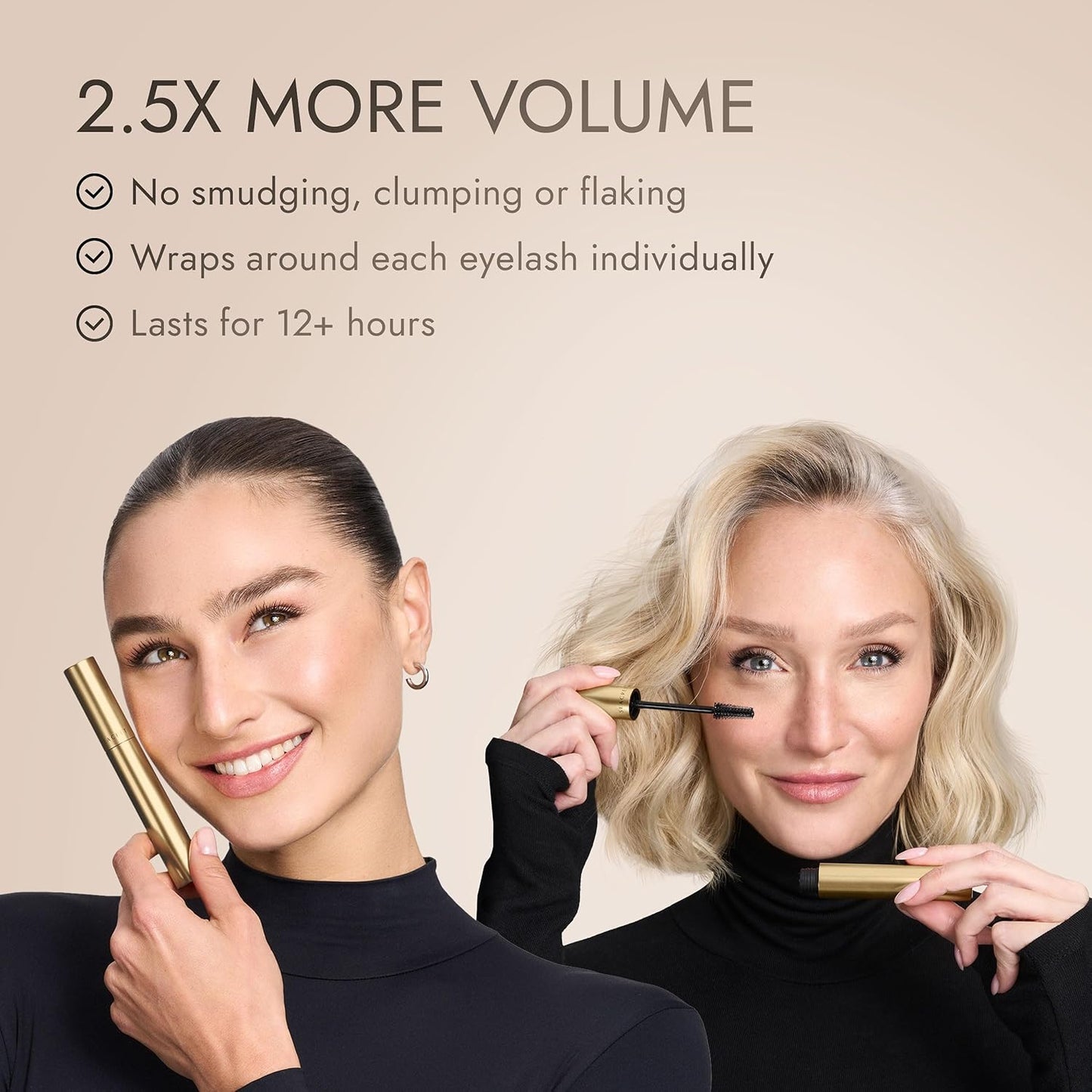 SEACRET Minerals Tubing Mascara - Volumizing & Thickening Formula, Non-Smudge, 0.28 OZ / 8 g