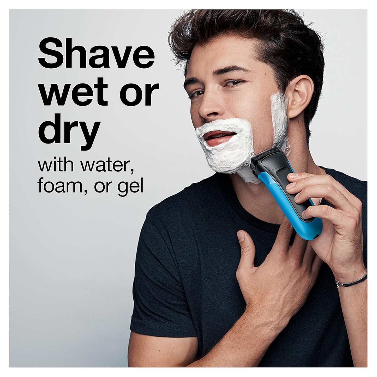 Series 3 3010s Electric Shaver for Men - Wet & Dry Rechargeable Razor in Blue