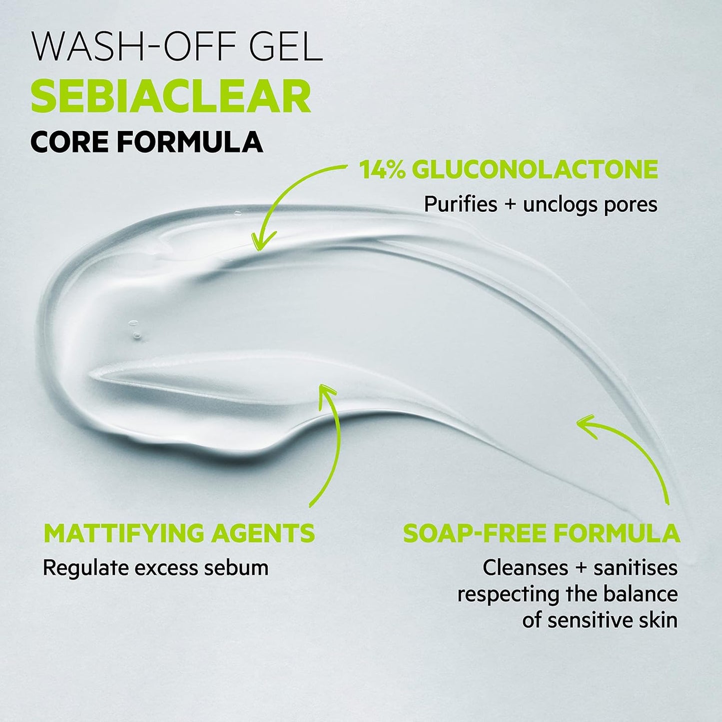 SVR Sebiaclear Gel Moussant - Deep Cleansing Face Wash for Oily Skin | 400ml (13.53 Fl Oz)