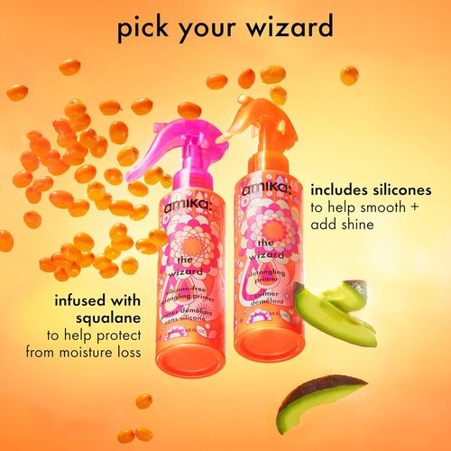 Amika The Wizard Detangling Primer - Effortless Hair Tangle Removal | Lightweight Formula