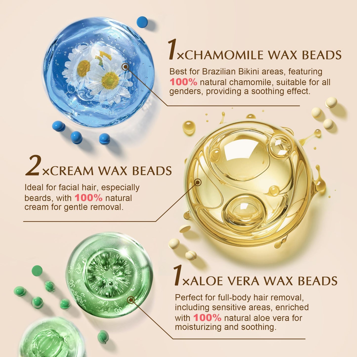 GIRLEARLE Premium Digital Waxing Kit for Women and Men, Wax Warmer Hair Removal at Home with Wax Beads & Silicone Pot, Target Different Types of Sensitive Skin Brazilian Bikini, Facial, Leg, Full body