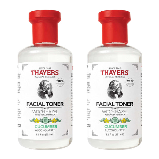 Thayers Alcohol-Free, Hydrating Cucumber Witch Hazel Facial Toner with Aloe Vera Formula, 8.5 Oz (Pack of 2)