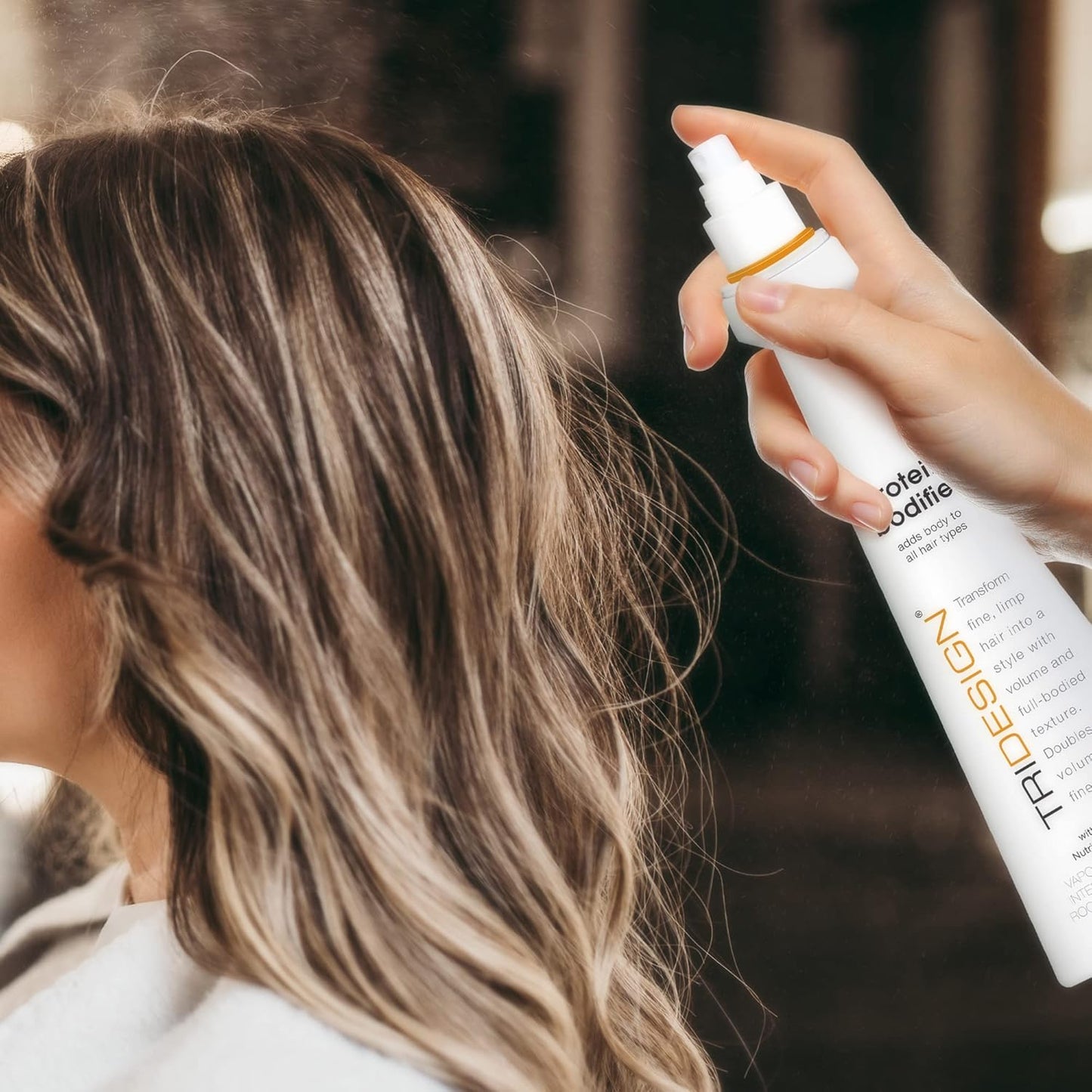 TRI Design Protein Bodifier - Volumizing Hairspray for Full-Bodied Texture - Nourishes Fine Hair - 9.5 oz