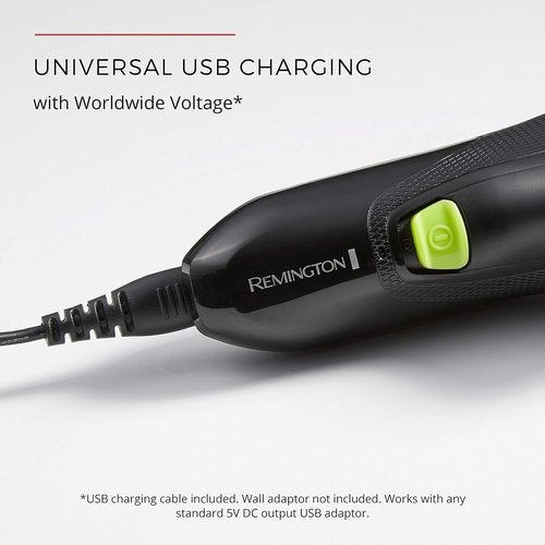 Remington Ultrastyle Rotary Shaver - Rechargeable Design | Black & Neon Green Color
