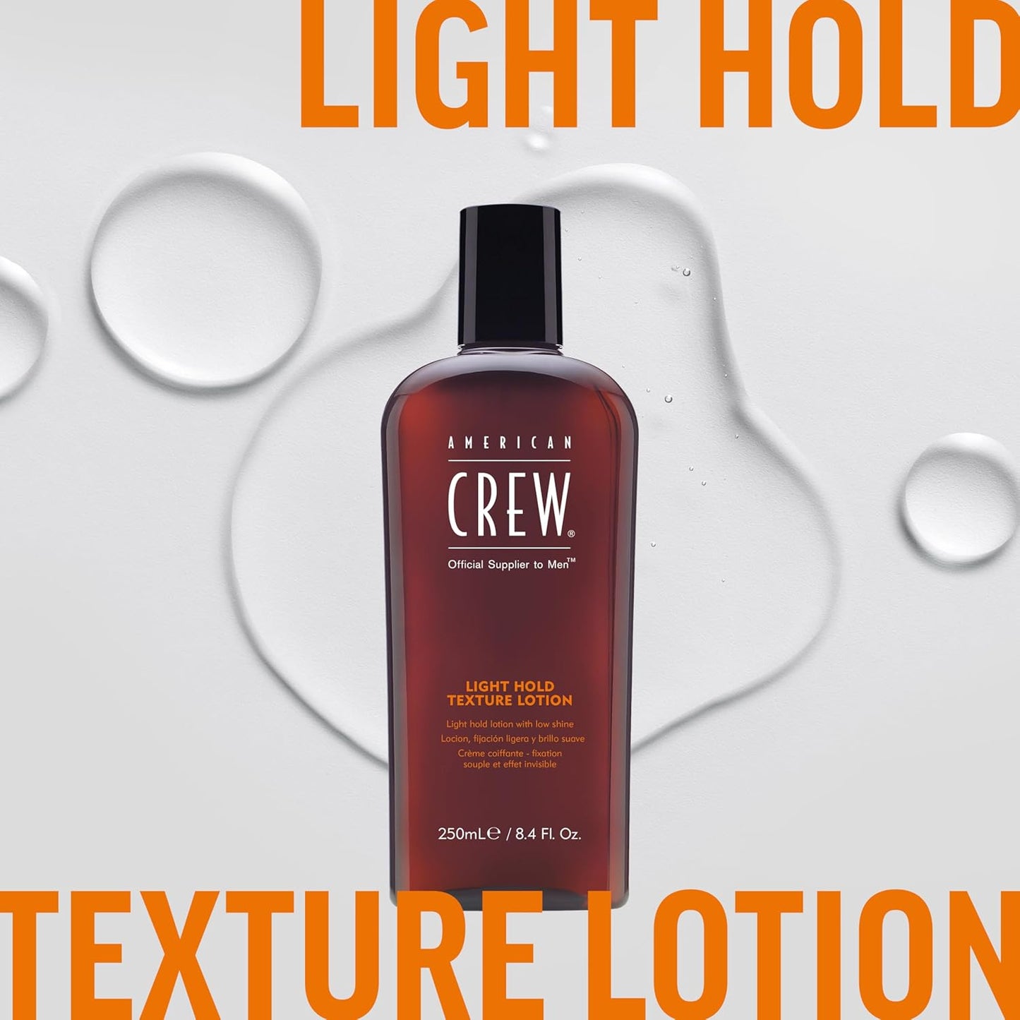 American Crew Hair Texture Lotion - Light Hold & Low Shine Styling Gel, 8.4 Fl Oz | Men's Hair Care
