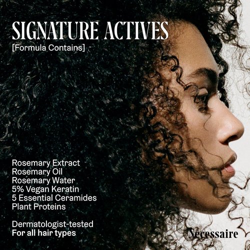 Nécessaire Rosemary Leave-In Mask - Strengthening Keratin Hair Treatment for All Hair Types | 60 ml / 2 oz