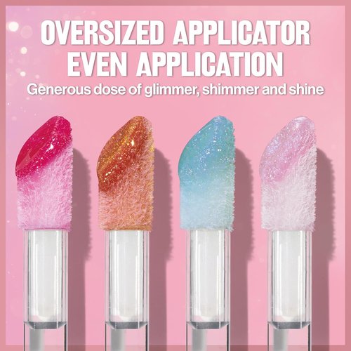REVLON Super Lustrous Glimmer Gloss - Non-Sticky High-Shine Lip Gloss with Plant-Based Glitter | 003 Lavender Lust, 0.13 fl oz