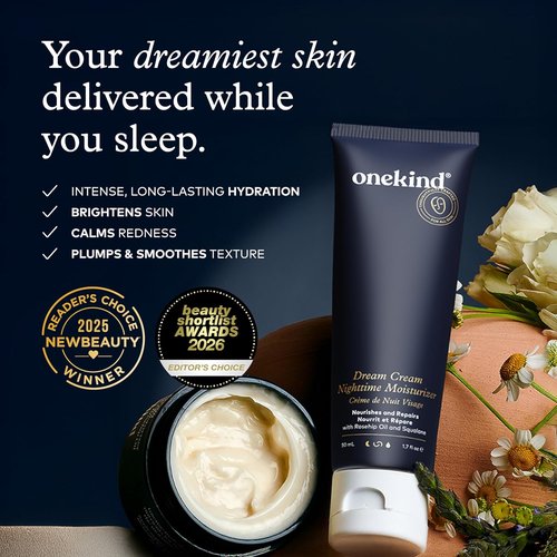 Onekind Night Moisturizer - Hydrating Dream Cream for Anti-Aging with Squalane & Rosehip - 1.7 oz