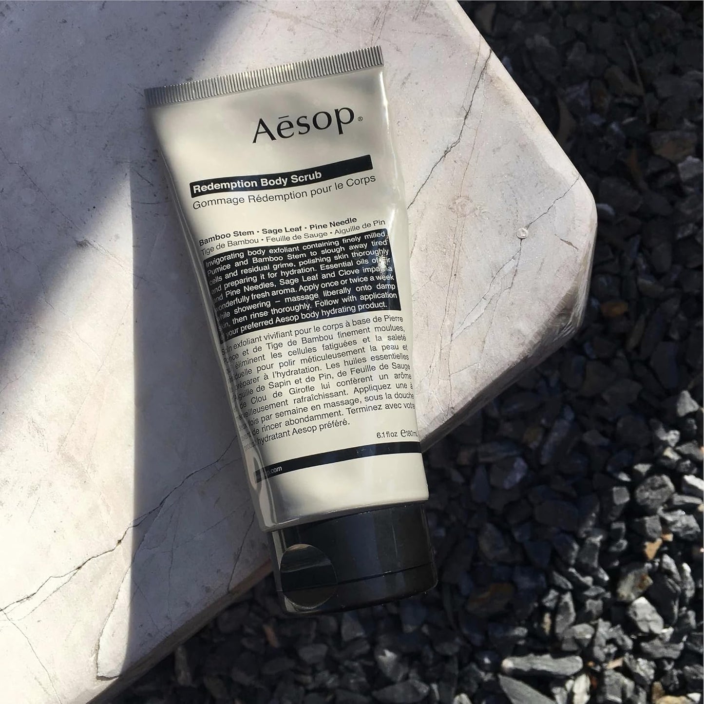 Aesop Redemption Body Scrub - Fine-Grain Exfoliating Polish with Bamboo & Sage | Smoothing Scrub for All Skin Types - 6.2 oz