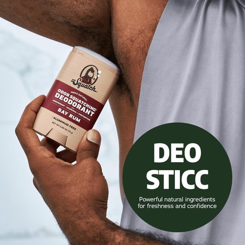 Dr. Squatch Natural Men’s Deodorant – Aluminum Free Natural Deodorant Men with Charcoal & Postbiotics for 72-Hour Odor Protection – Maverick Musk + Wood Barrel Bourbon, 2.65oz Stick (2-Pack)