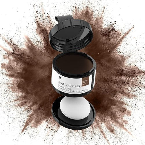 LEWEDO Hairline Powder 24H Stain-Proof, Root Touch Up Hair Color for Gray Coverage,Bald Spot Concealing Hair Shadow Powder for Women & Men,Natural-Looking (Brown)