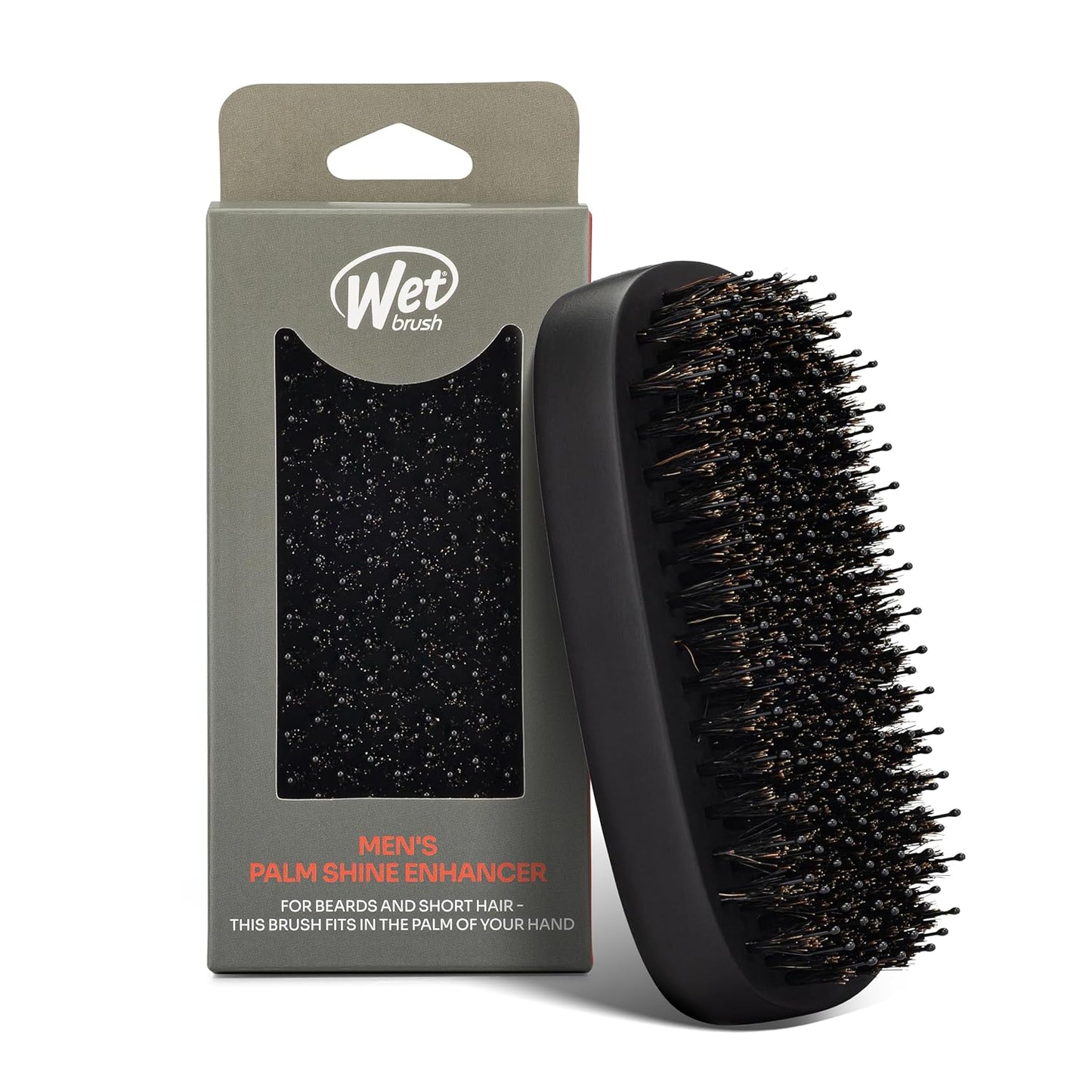 Wet Brush Shine Enhancer Hair Brush - IntelliFlex Bristles for Short Hair & Beard Detangling | Black