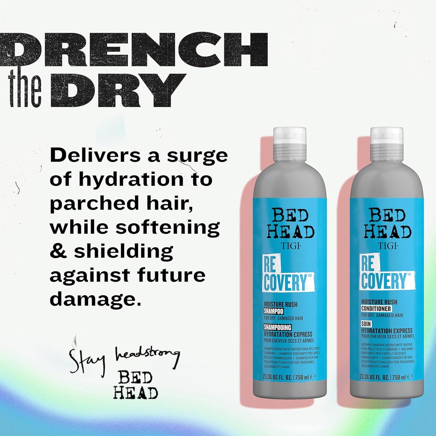 TIGI Bed Head Recovery Shampoo & Conditioner Set - Nourishing for Dry, Damaged Hair | 25.36 fl oz, 2 Count