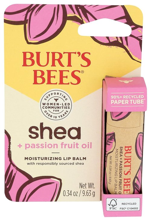 Burt's Bees Lip Balm - Shea Passion Fruit Oil, Nourishing Hydration | 0.34 OZ