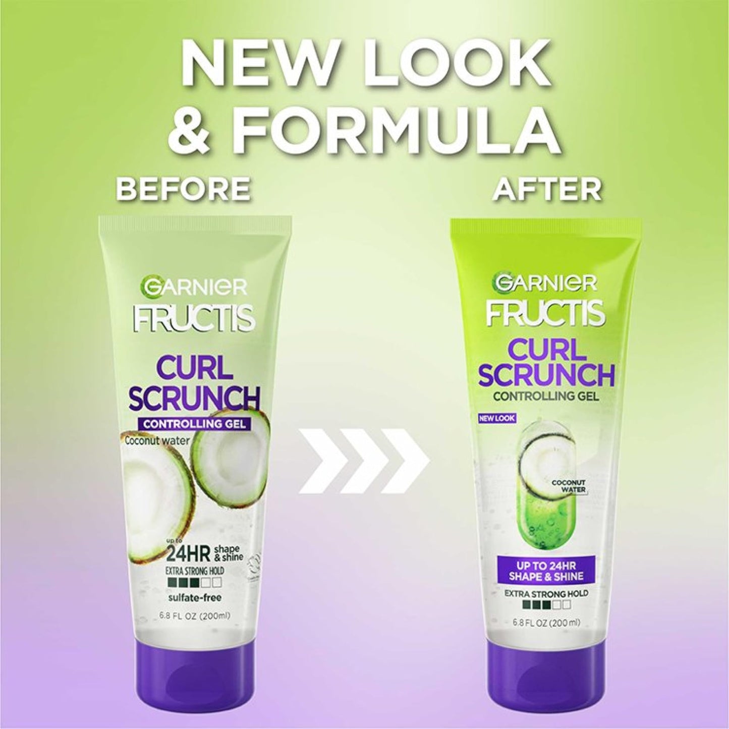 Garnier Fructis Style Curl Scrunch Controlling Gel 6.8 oz (Pack of 6)