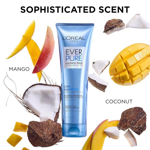 L'Oreal Paris EverPure Sulfate Free Conditioner - Lightweight Anti-Frizz Care with Coconut Oil, 8.5 Fl Oz