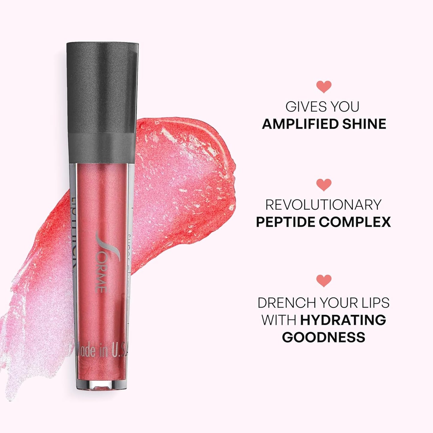 Sorme' Lip Thick Plumping Gloss - Bloom Shade for Full, Luscious Lips | Hydrating Formula
