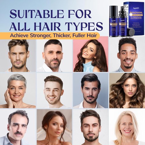 Minoxidil 5% Hair Growth Serum - Extra Strength Treatment for Men & Women | 2-Pack, 60ML Each