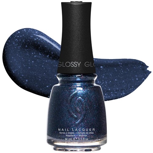 China Glaze Cg Nail Lacquer Fall From Grace – Deep Sapphire Blue Nail Polish, Long-Lasting, Quick Dry, Chip Resistant, Shimmer Glossy Finish for Salon & DIY Manicure, 0.5 Fl Oz