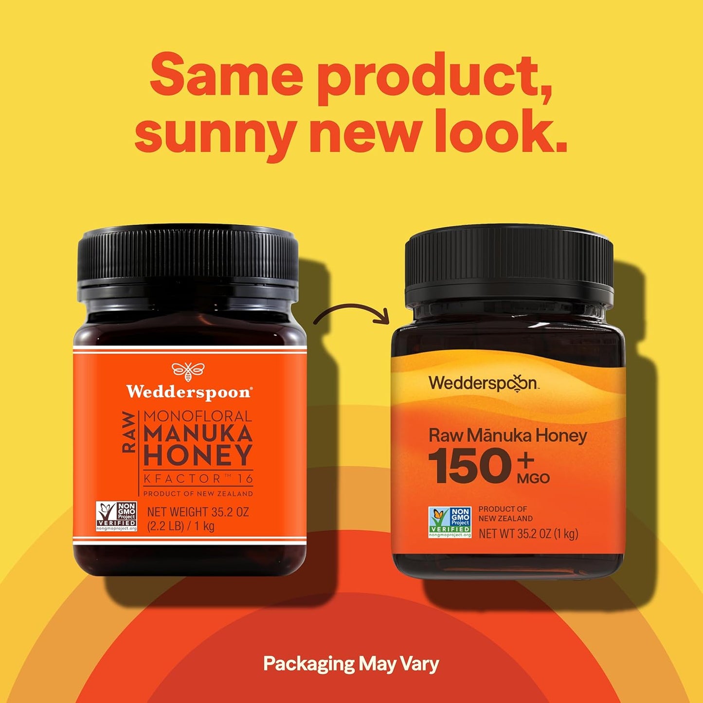 Wedderspoon Raw Manuka Honey 150+ MGO - Unpasteurized Superfood in BPA-Free 35.2 Oz Jar