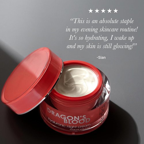 Rodial Dragon's Blood Hyaluronic Night Cream - Deep Hydration & Repair | 1.7 Fl Oz