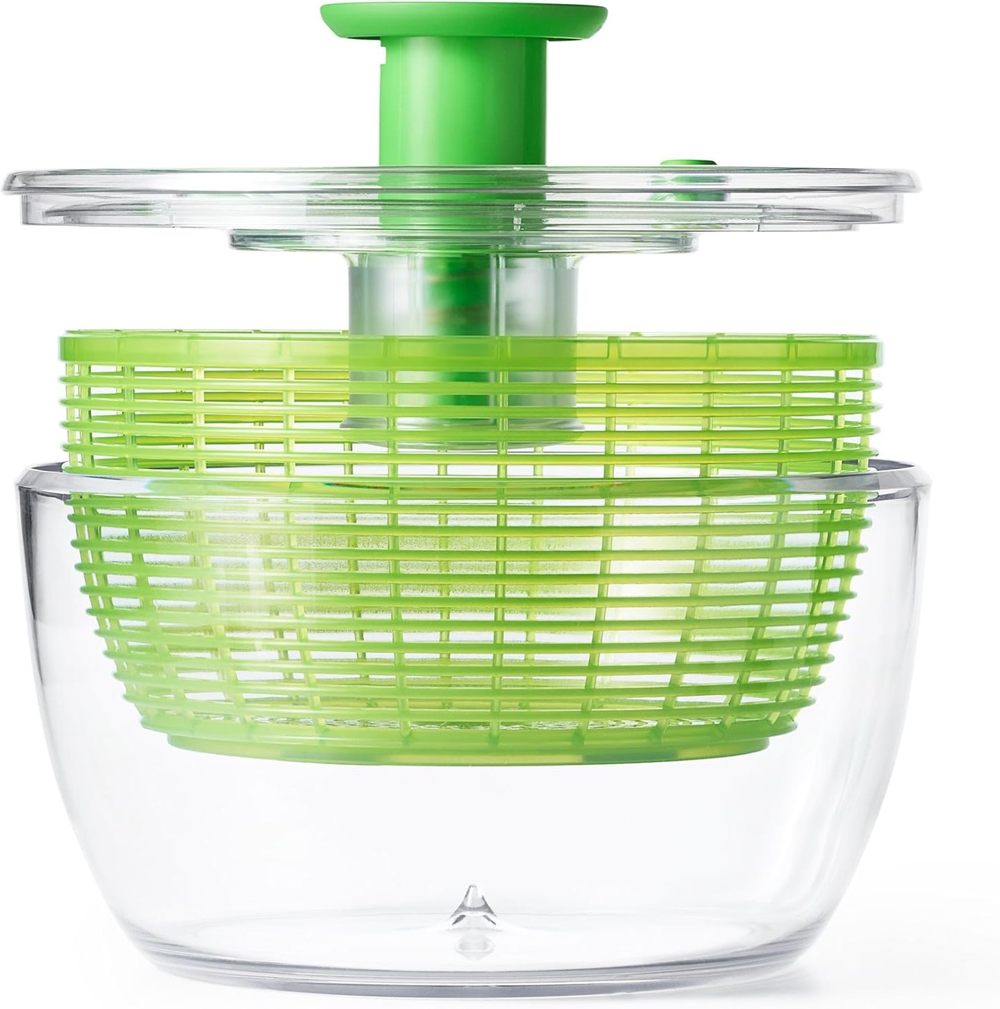 OXO Good Grips Salad Spinner - Large, Green Lettuce & Fruit Washer, BPA-Free, Easy One-Hand Pump