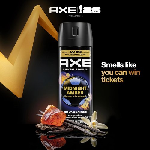 AXE Fine Fragrance Body Spray - Midnight Amber | 72-Hour Freshness, Aluminum-Free, 2.9 oz