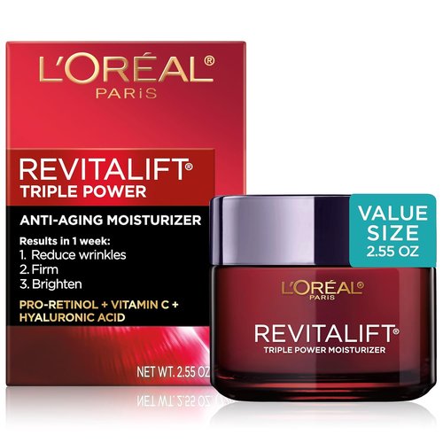 L'Oreal Paris Revitalift Anti-Aging Face Moisturizer - Pro Retinol & Hyaluronic Acid, 2.55 Oz