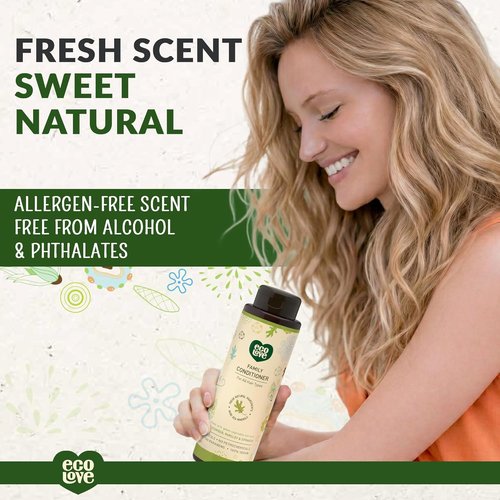 ecoLove Natural Conditioner - Organic Cucumber Extract - Vegan & Cruelty-Free - 17.6 oz