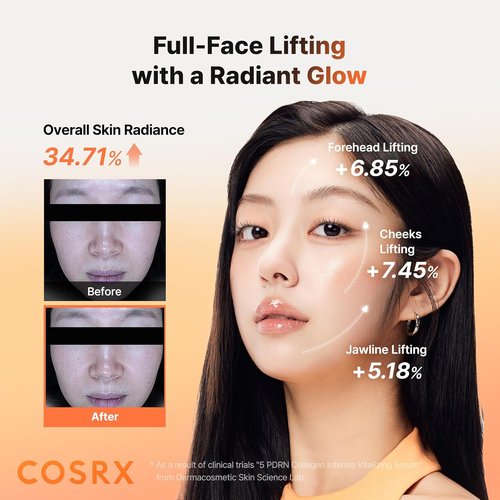 COSRX 5 PDRN Collagen Intense Vitalizing Serum - Firm & Glow Skin with Salmon DNA, Centella & Collagen (3.38 fl. oz.)