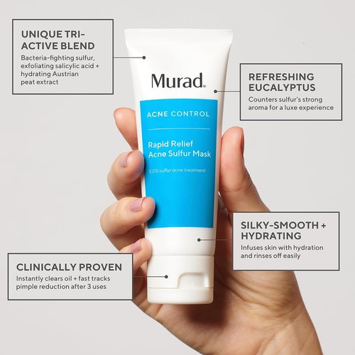 Murad Acne Treatment Set - Target Breakouts & Scars with Sulfur Mask, Spot Treatment & Resurfacing Cream