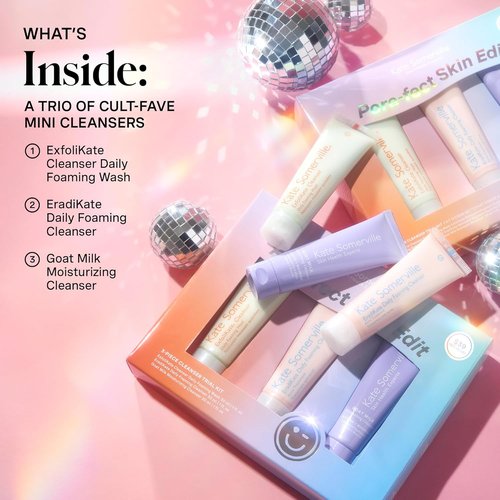 Kate Somerville Pore-Fect Skin Edit Travel Kit - ExfoliKate, EradiKate & Goat Milk Cleanser Gift Set