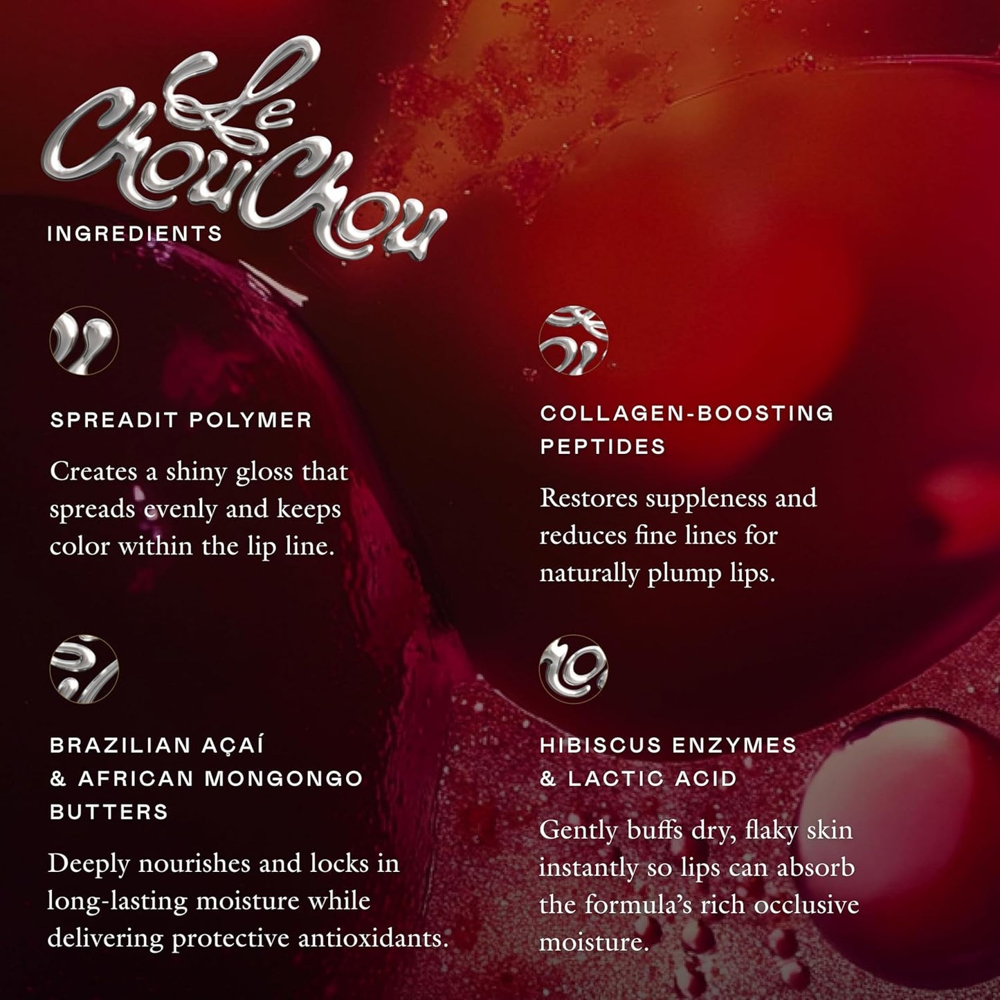 EADEM Le Chouchou Lip Softening Balm - Overnight Hydrating Lip Gloss & Plumper, 0.5 oz | Bissap Glaze