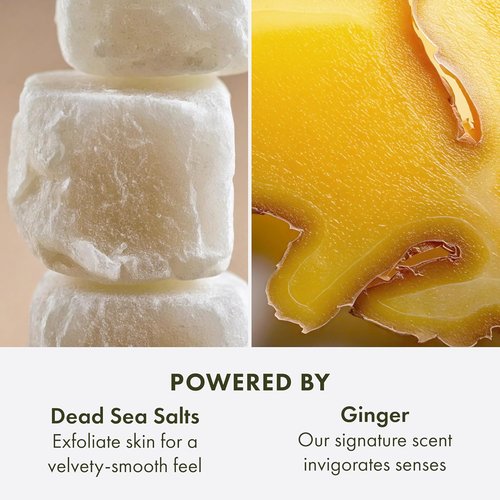 Origins Ginger Smoothing Body Scrub - Smooths & Softens Skin with Ginger & Dead Sea Salts, 21.2 Oz