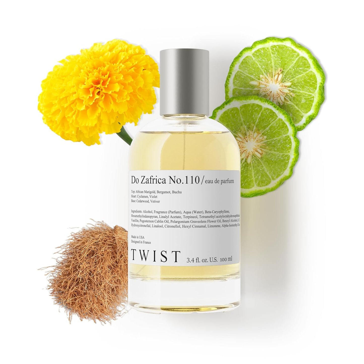 Twist Do Zafrica No. 110 - Unisex Eau De Parfum Inspired by Byrdo Bal d'Afrique | Long-Lasting, Vegan, 100 ml