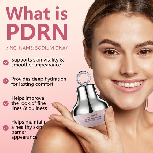 Electric Massage PDRN Firming Face Cream, 1000ppm PDRN Salmon DNA Face Moisturizer with Collagen, Hyaluronic Acid & Niacinamide, Firms, Glow Hydrating, Anti-Aging & Wrinkle, Korean Skin Care 1.76oz