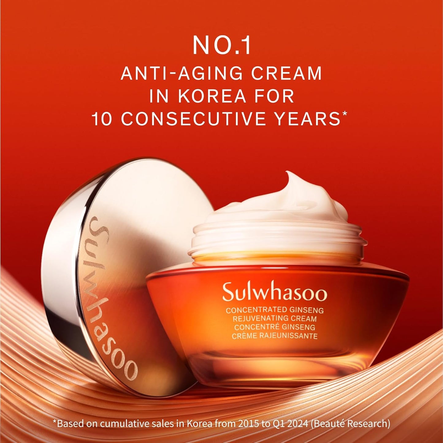 Sulwhasoo Concentrated Ginseng Rejuvenating Cream - Anti-Aging Moisturizer with Peptides & Vitamin C, Deep Hydration