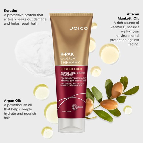 Joico K-PAK Color Therapy Luster Lock Treatment - Instant Shine & Repair for Color-Treated Hair | Boosts Vibrancy & Repairs Breakage with Keratin & Argan Oil