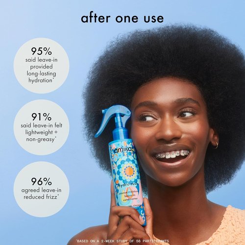 Amika Hydro Rush Leave-In Conditioner - Intense Moisture with Hyaluronic Acid for All Hair Types