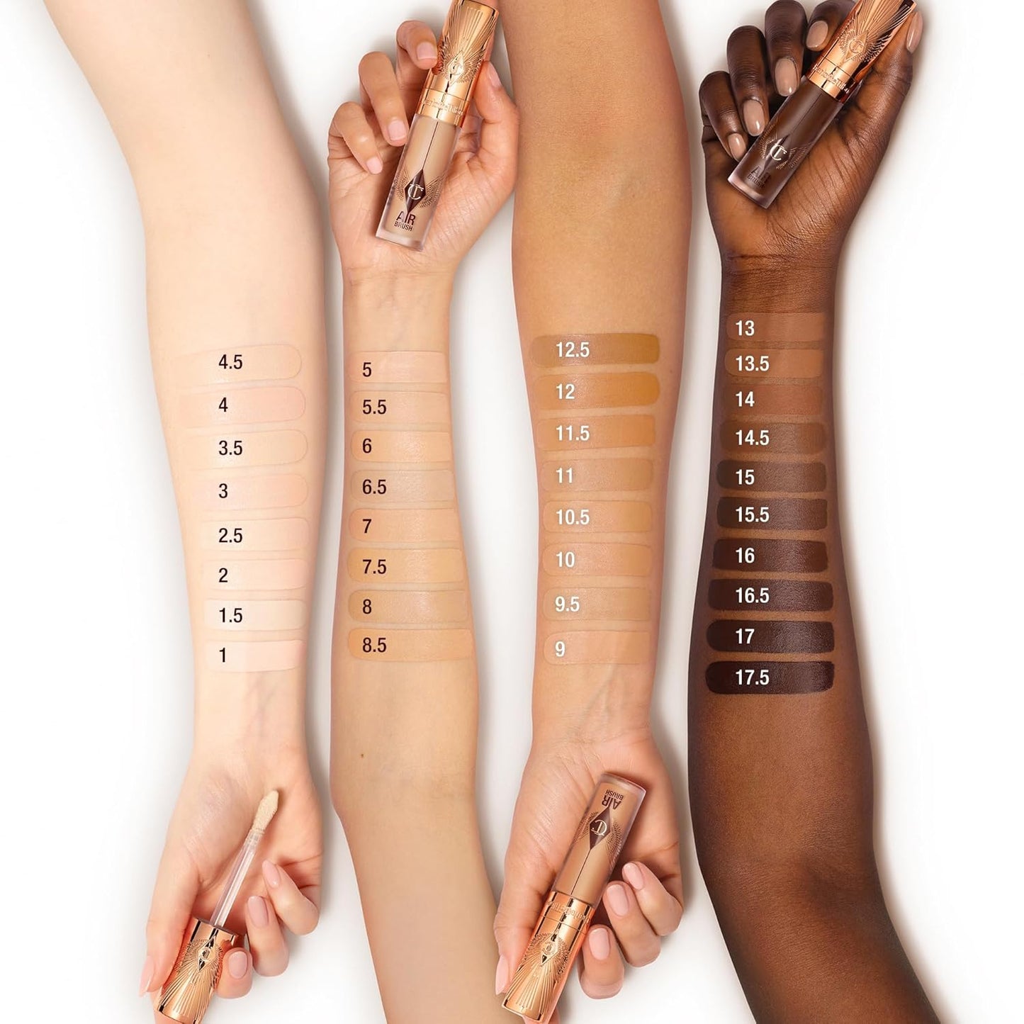 Charlotte Tilbury AIRbrush Flawless Blur Concealer - Longwear, Hydrating, Full Coverage for Dark Circles & Blemishes - Natural Matte Finish